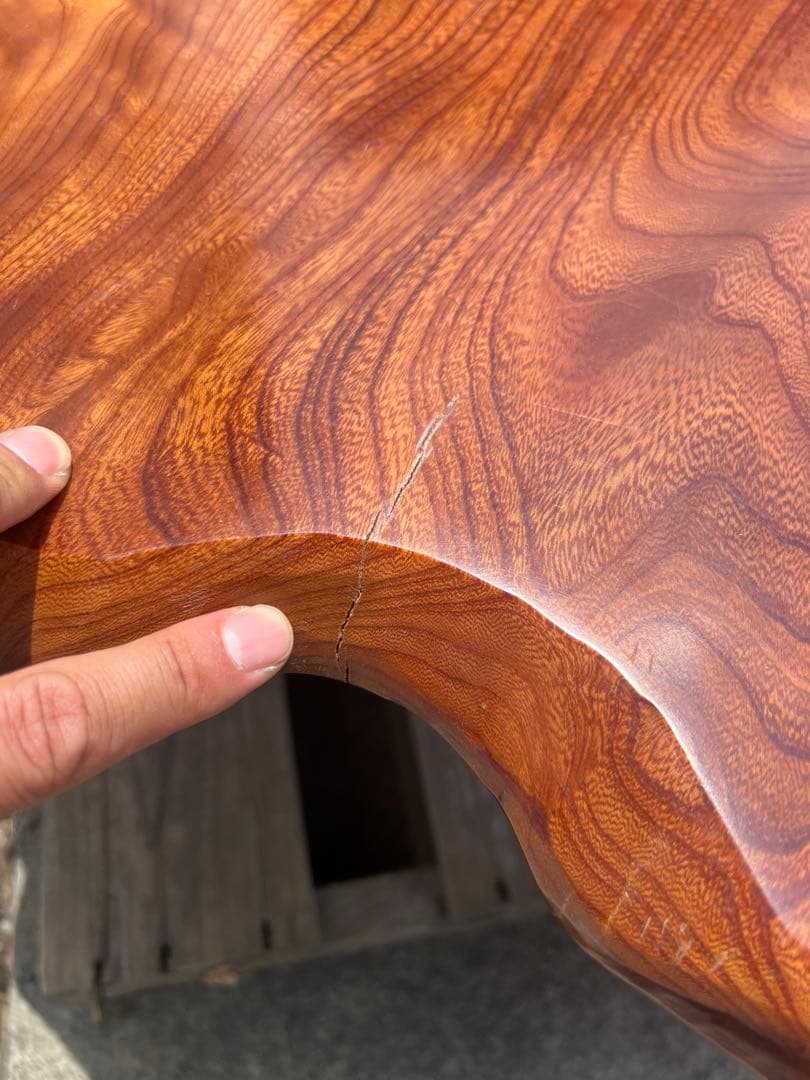 昭和レトロ 欅？ 一枚板 天然木 座卓 ちゃぶ台 古道具 古民具 花台