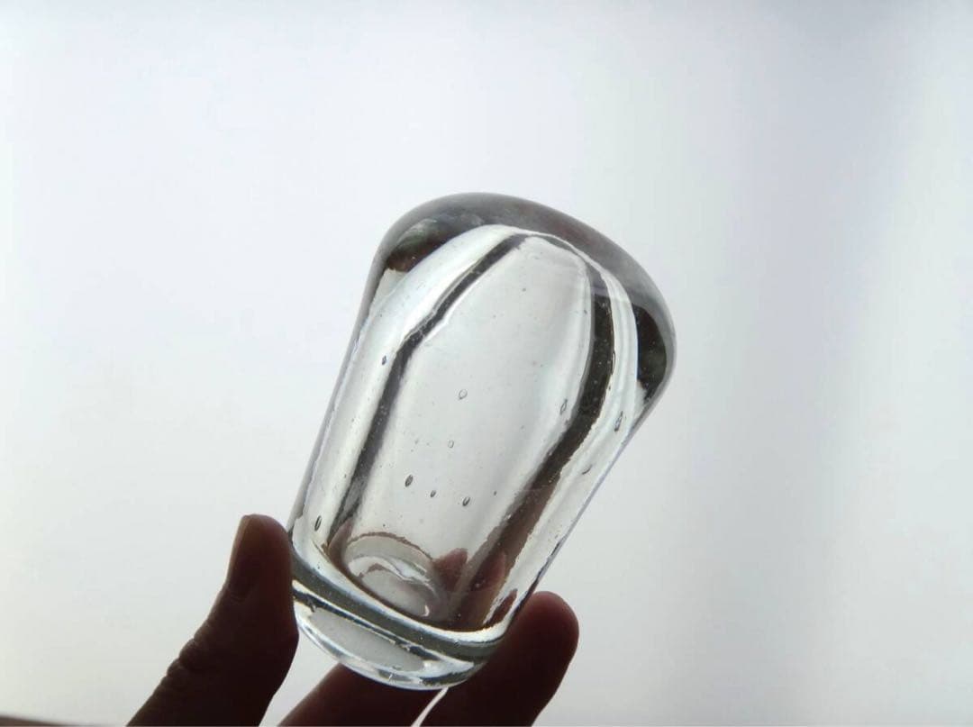 1800年代　古いワイン樽のガラス栓　フランス　手吹きガラス◆）アンティーク B