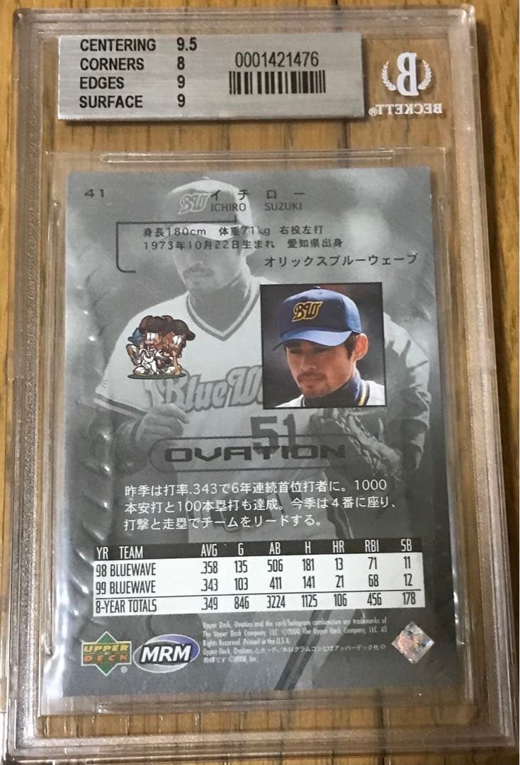 イチロー【BGS8.5】2000 UPPER DECK OVATION 41