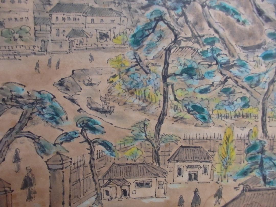 逸品 高橋五仙子『白山灘』明治大正昭和初期を描く新潟の風景画 直筆本物保証 扁額