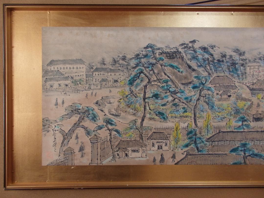 逸品 高橋五仙子『白山灘』明治大正昭和初期を描く新潟の風景画 直筆本物保証 扁額