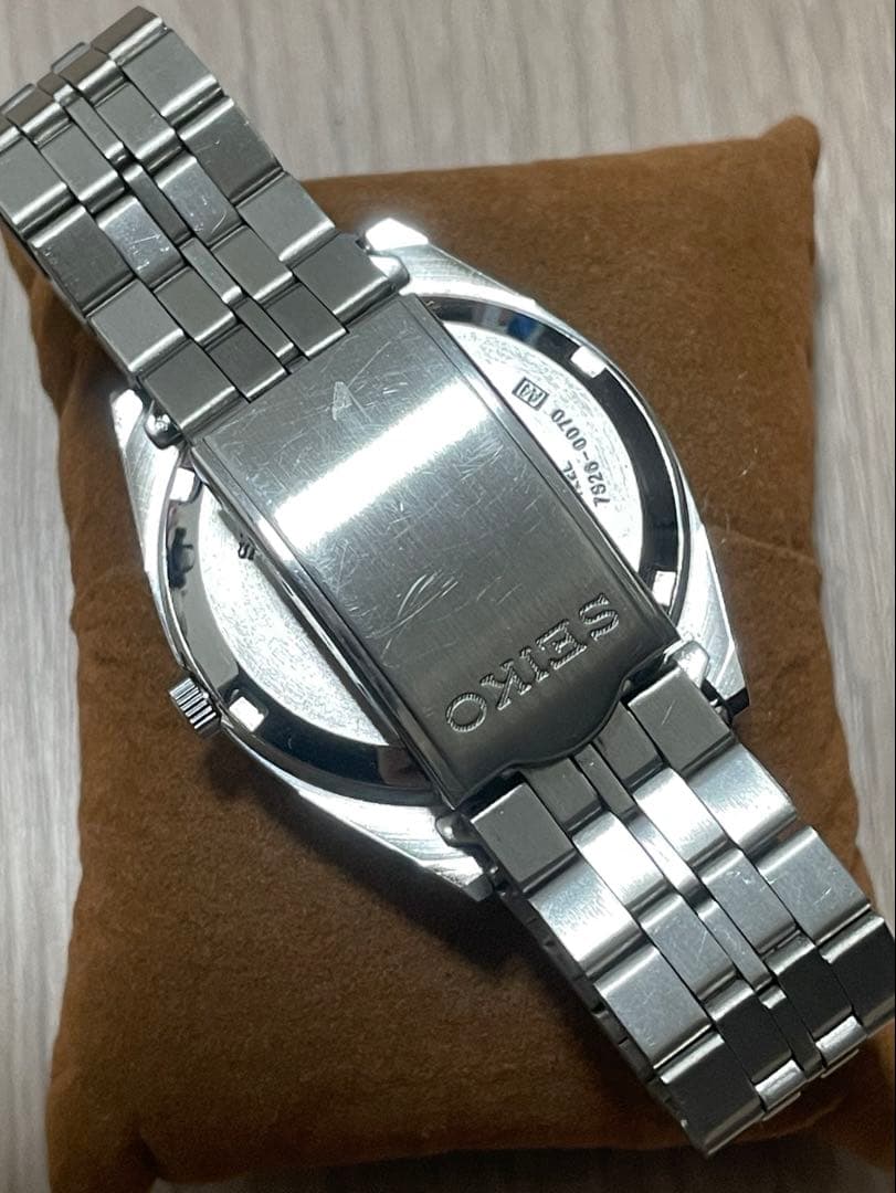 セイコー5 自動巻き 腕時計 ダークブルー