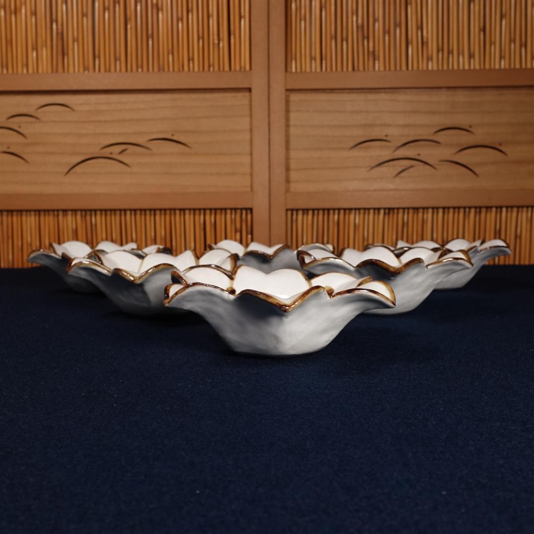 尾形乾山写しの逸品② 百合形向付6客