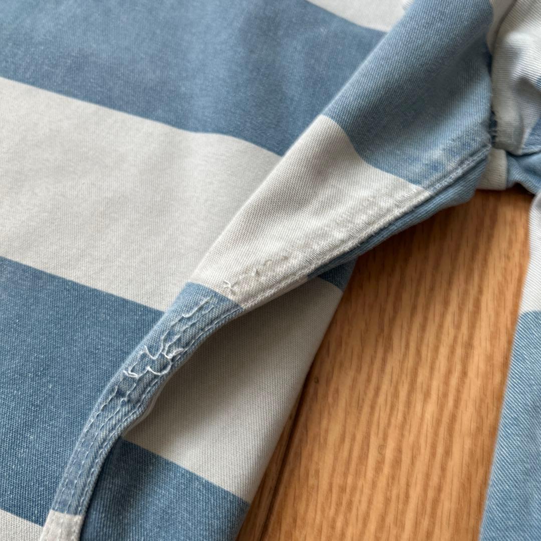 80s ビンテージプリズナーパンツprisoner 囚人服　紺色ボーダー