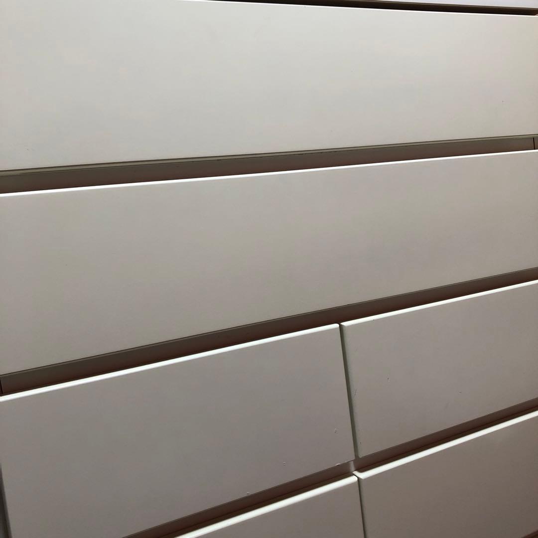 タンス 幅750mm 白タンス　6段