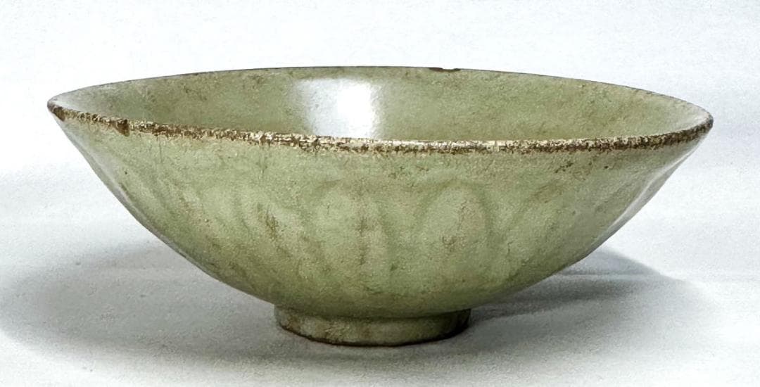 宋時代 龍泉窯青磁茶碗 箱付 時代品 伝世品焼物 歴史唐物 ウブ品WWTT324