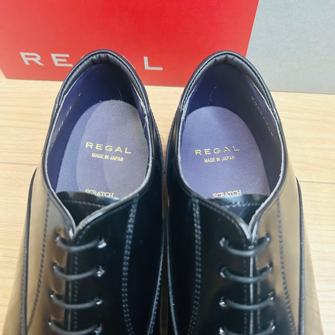 【新品】REGAL リーガル 31TR 内羽根 ストレートチップ 黒 25cm