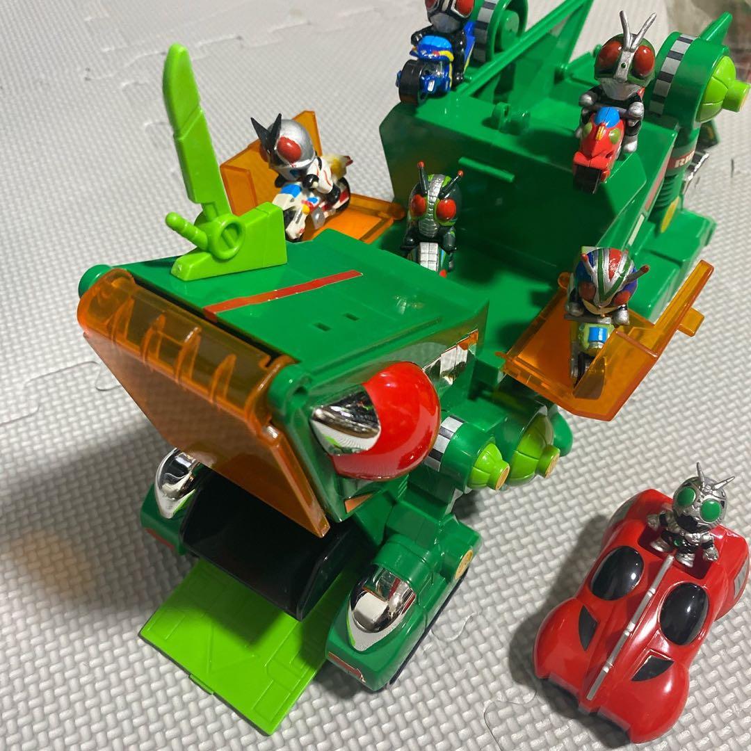 当時もの ポケットヒーロー 仮面ライダーSD ライダーキャリア バイクセット