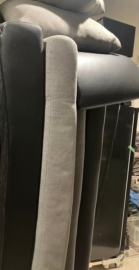 埼玉県/ニトリ/定価約10万円/布張りカウチソファ(ポーション2KD GY)