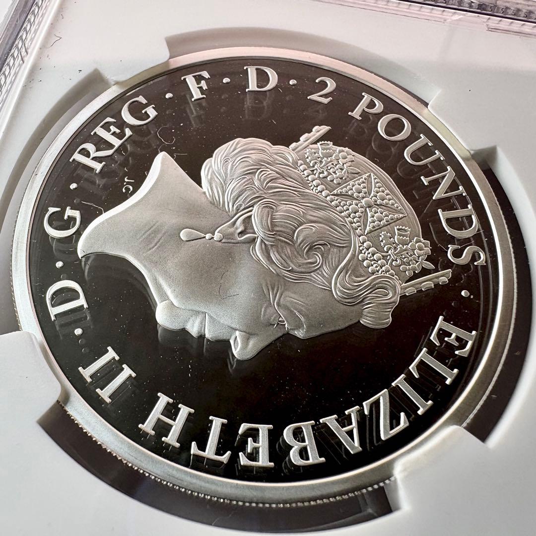 2019 イギリス クイーンズ ビースト ビューフォート イェール 銀貨