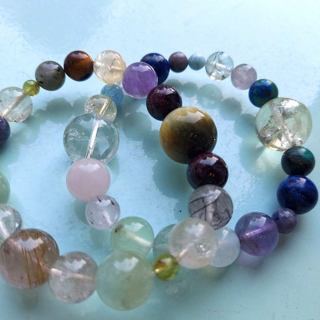 オーダー二本【レモンクォーツ・クリソコラ】【タイガーアイ・ガーネット】