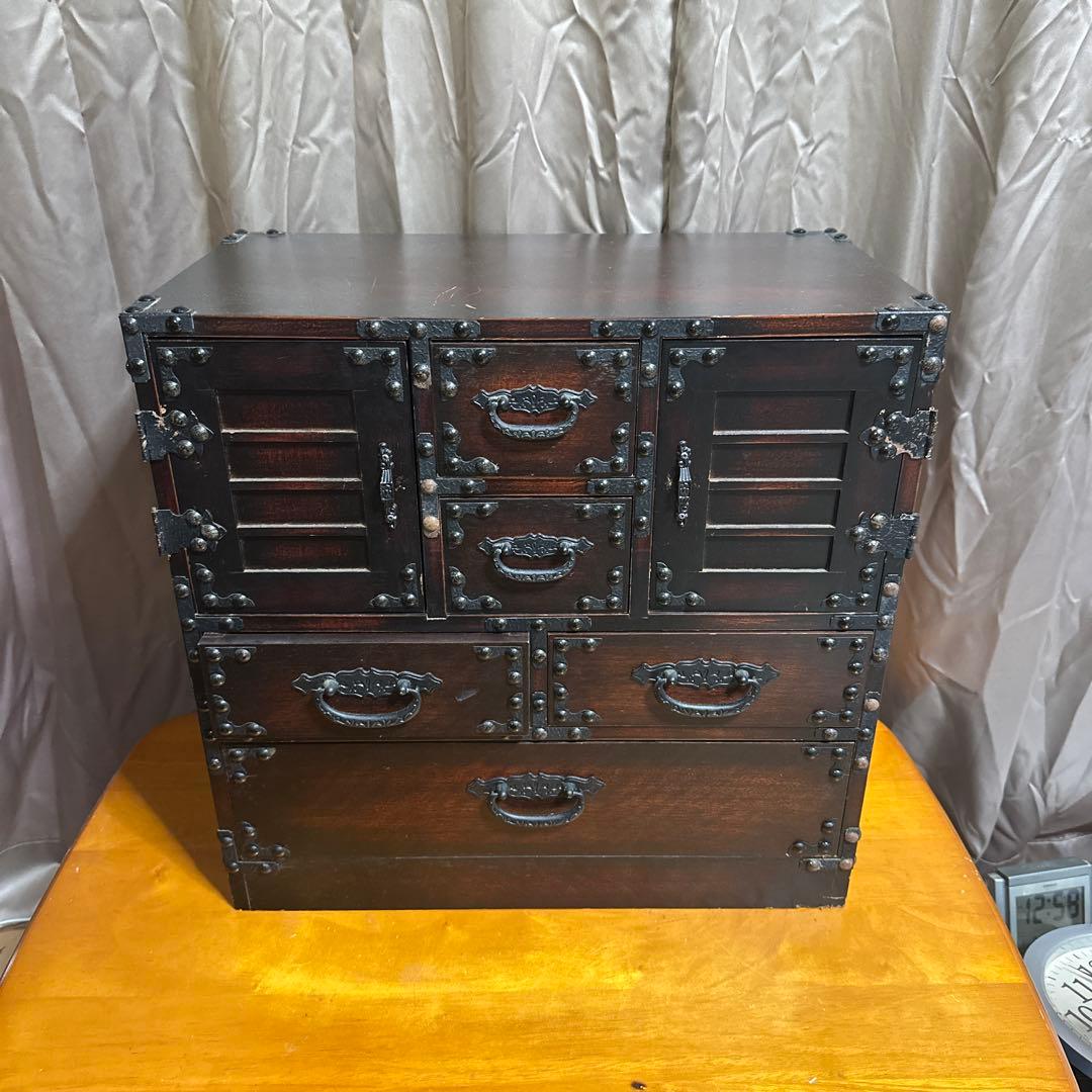 からくり民芸箪笥　送料込