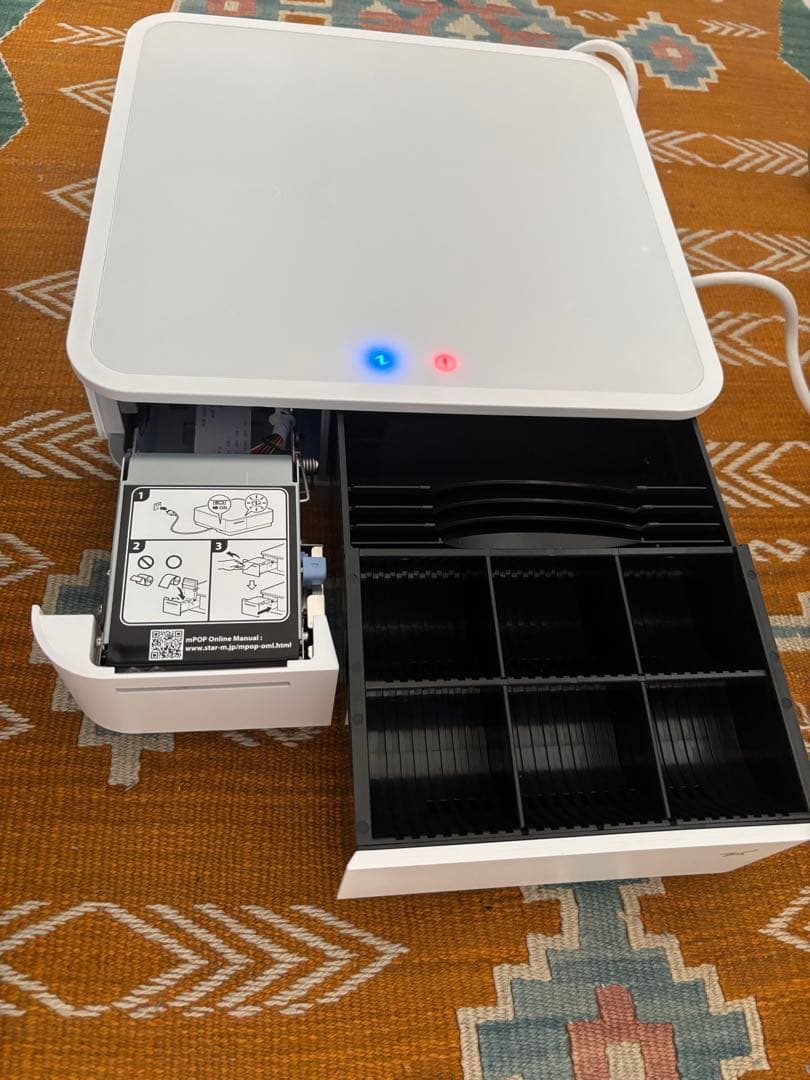 【美品】mPOP 10 WHITJPレジレシートプリンター　一体型