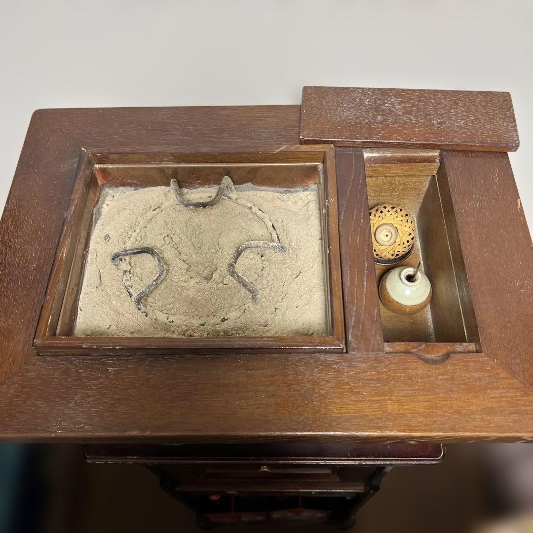 木製火鉢 引き出し付き