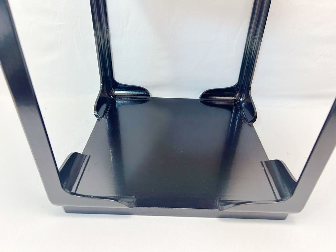 未使用 茶道具 宗章造 高麗卓 木製 黒一閑 宗旦好写 共箱