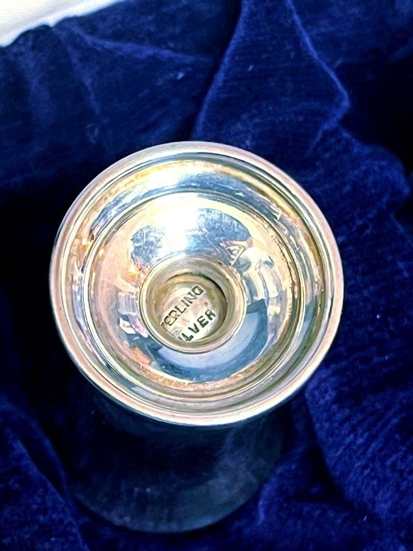 純銀　銀製　盃　酒杯　冷酒杯　食器　スターリング　シルバー　vintage