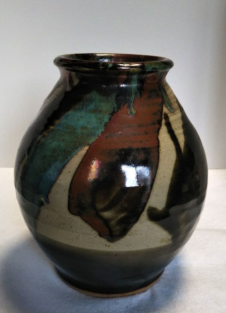 花瓶/骨董 益子焼 花瓶/花瓶/茶道具