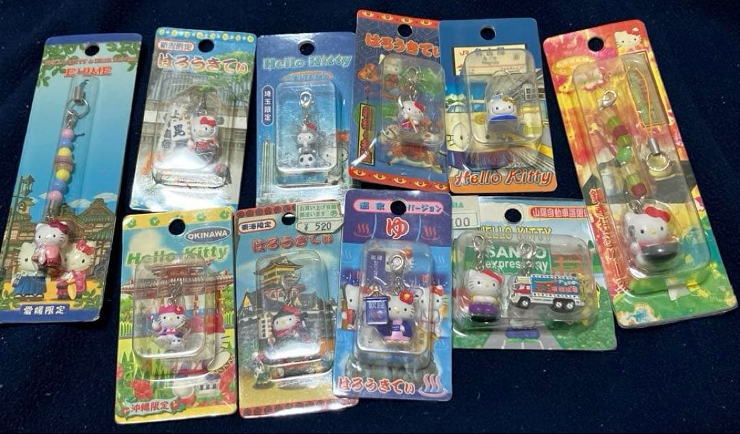 サンリオグッズまとめ売りご当地キティ根付ストラップファスナーマスコットなど