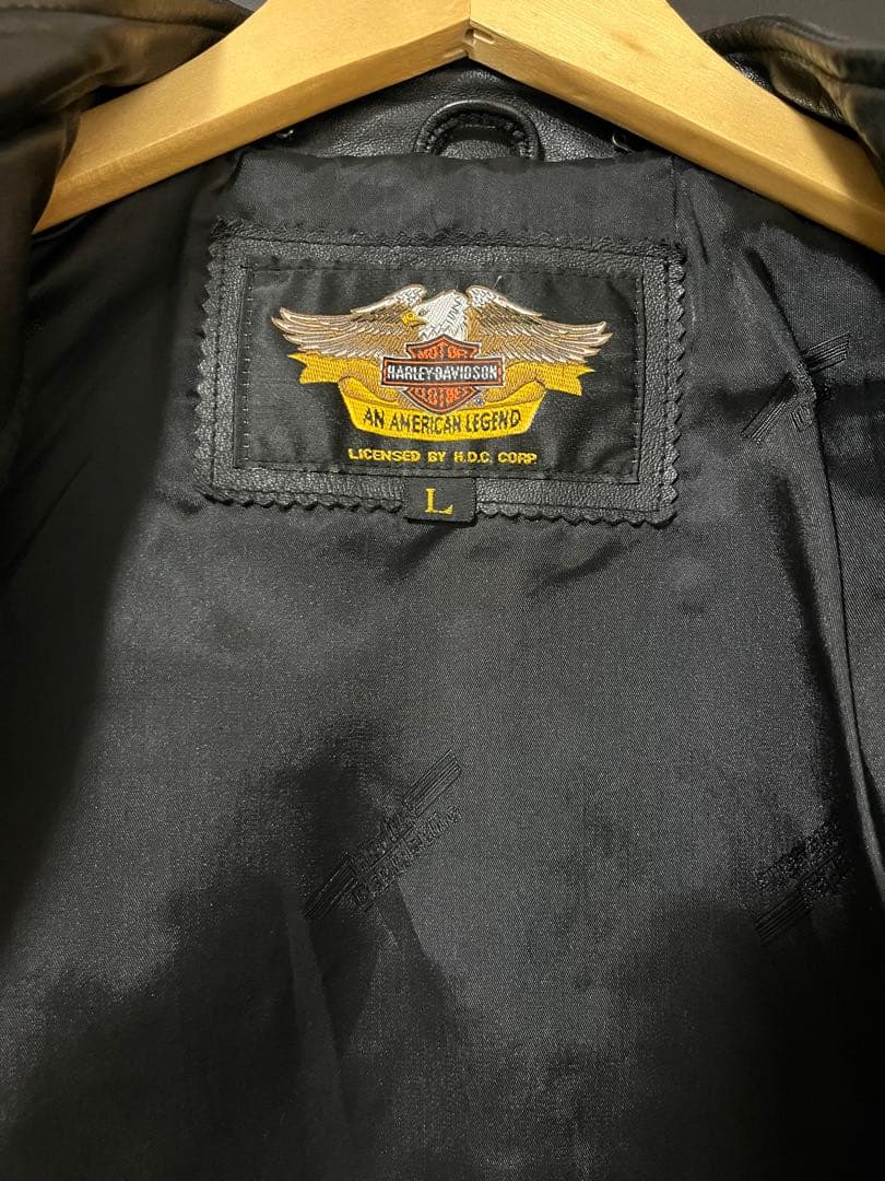 美品 Harley Davidson レザーライダースジャケット L カウレザー