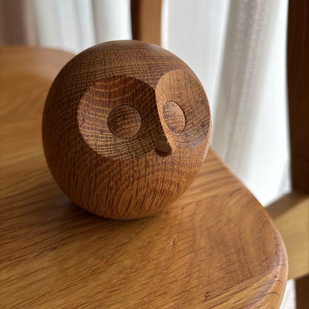 希少　HISA-CRAFT 旭川　木製　オブジェ フクロウ　ヒサクラフト