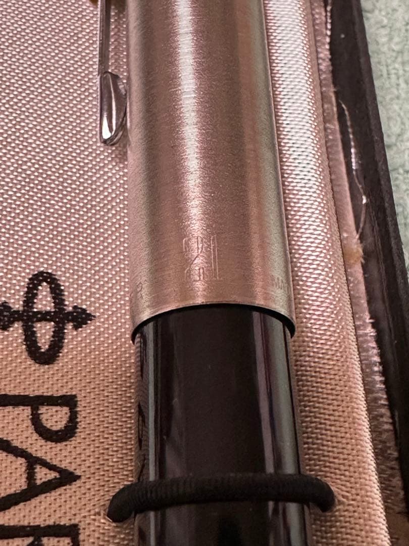 Parker Extra F パーカー　21 万年筆 シルバー・ブラック ⑩