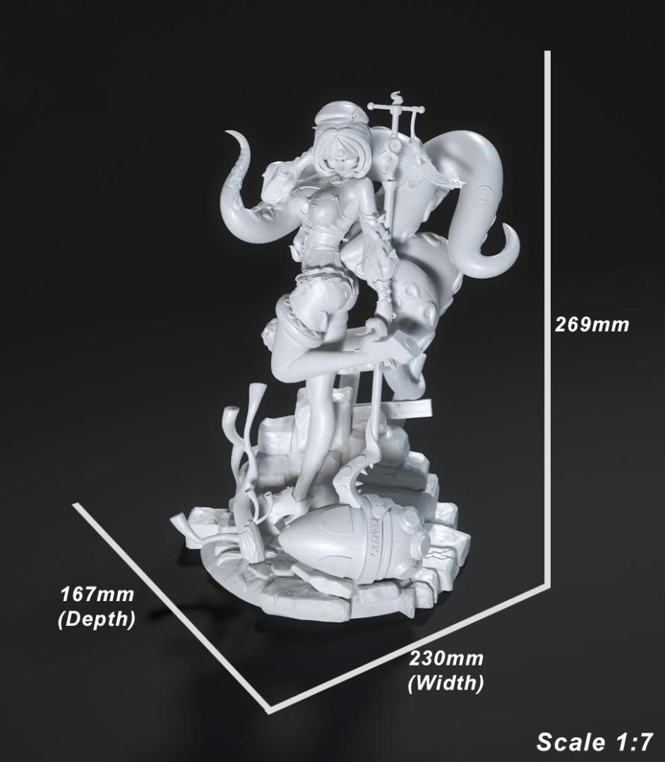 1/7　27ｃｍ　未塗装 未組立　イドリー・マーフィー　ZZZ　ゼンゼロ　怪啖屋