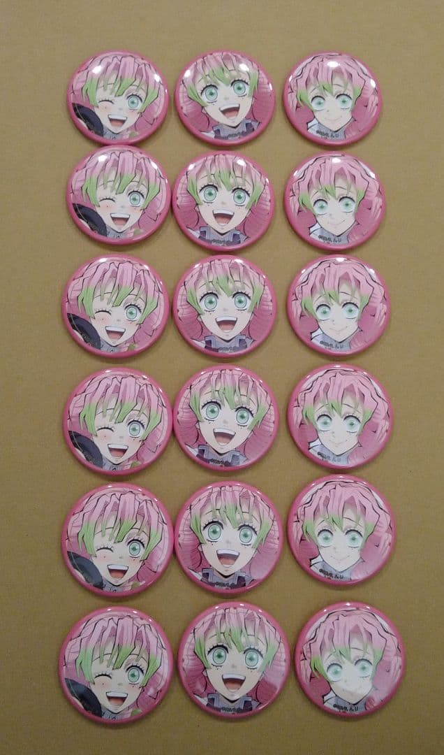 甘露寺蜜璃　缶バッジ　鬼滅の刃　推し隊士　バッジ　まとめ売り　匿名配送