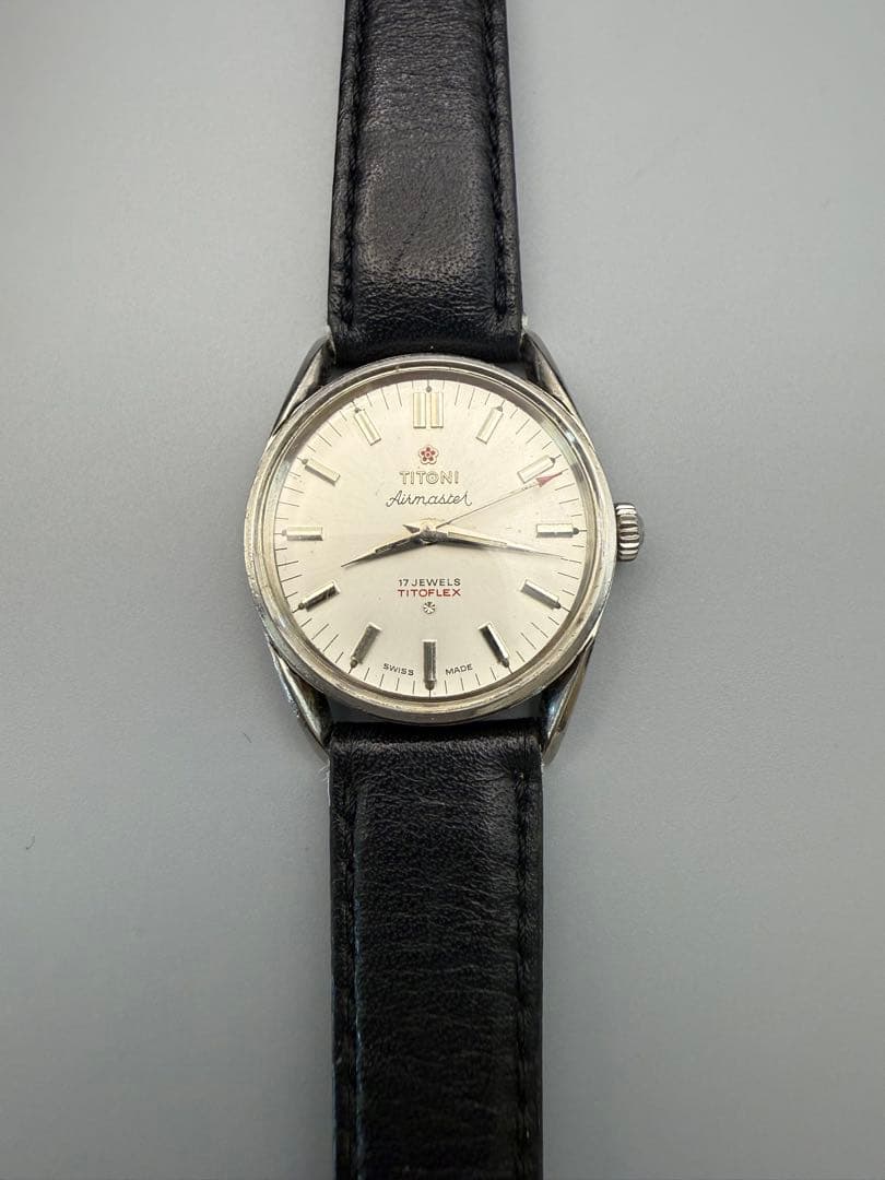 めぐ様　チトニ　エアマスター　手巻き　17石　TITOFLEX 　メンズ　稼働