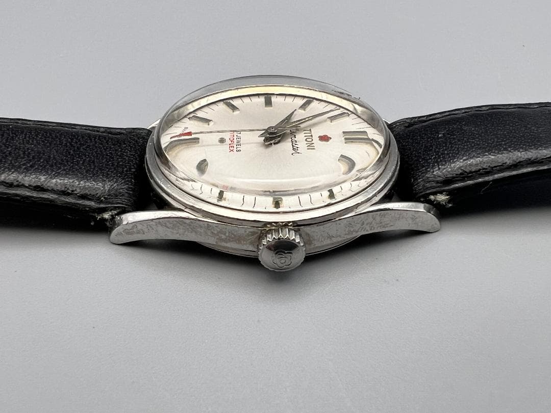 めぐ様　チトニ　エアマスター　手巻き　17石　TITOFLEX 　メンズ　稼働