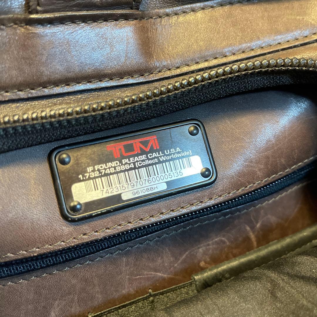TUMI トゥミ レザービジネスバッグ ブラウン 傷汚有 96108BH