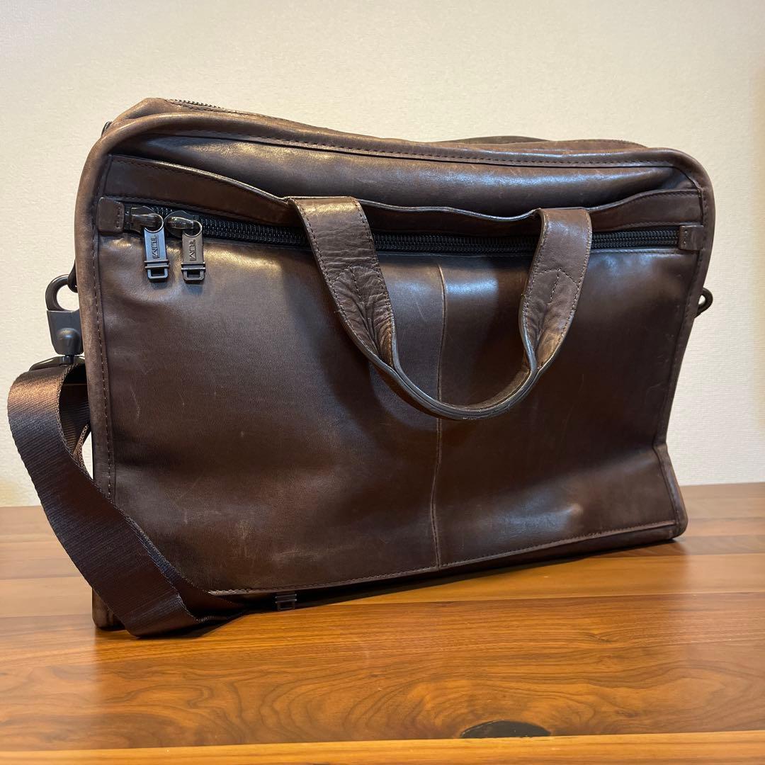 TUMI トゥミ レザービジネスバッグ ブラウン 傷汚有 96108BH