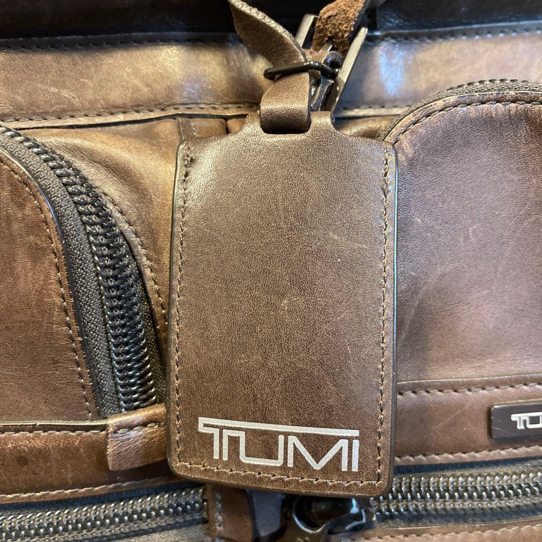TUMI トゥミ レザービジネスバッグ ブラウン 傷汚有 96108BH