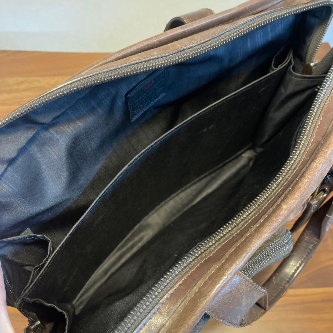 TUMI トゥミ レザービジネスバッグ ブラウン 傷汚有 96108BH