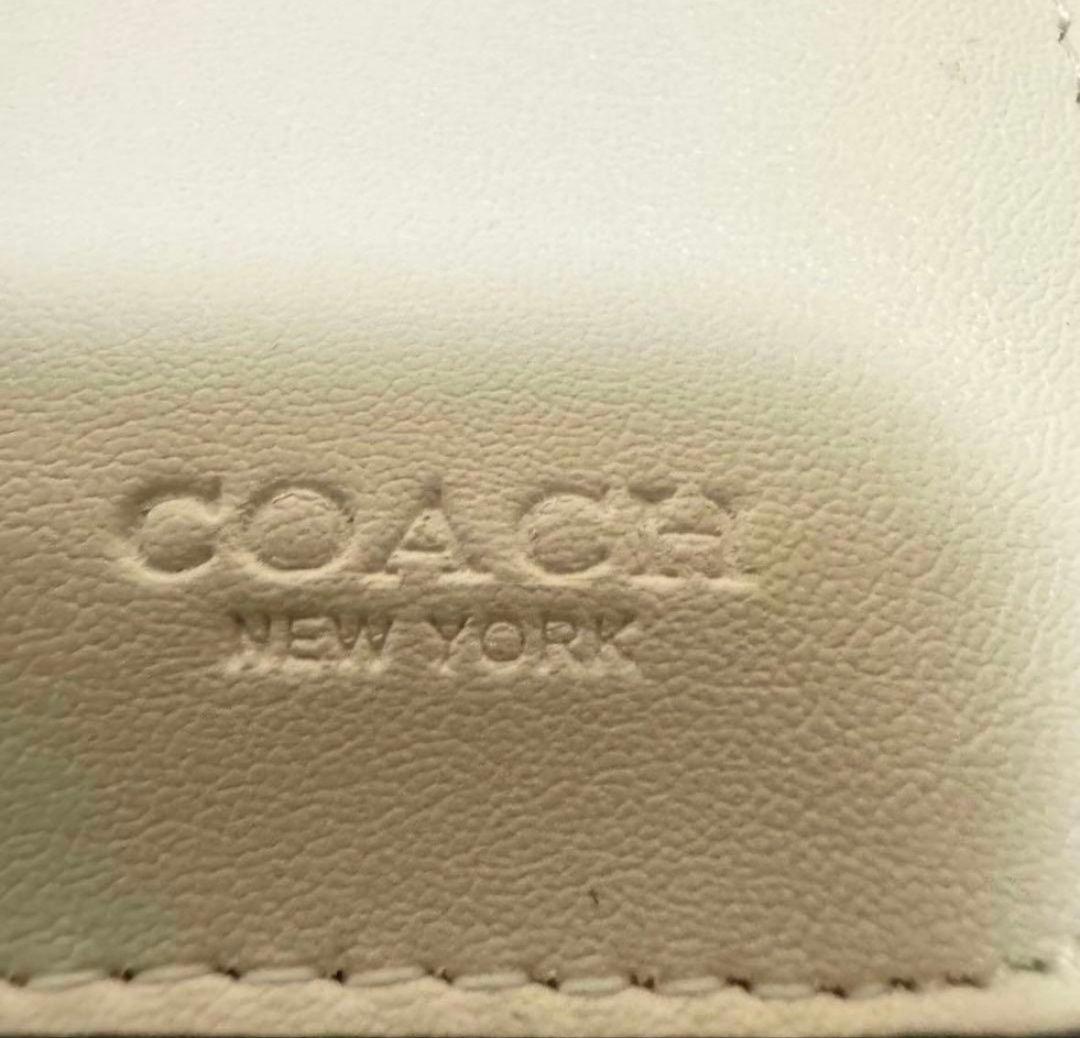 極美品　COACH コーチ　二つ折り財布　レザー