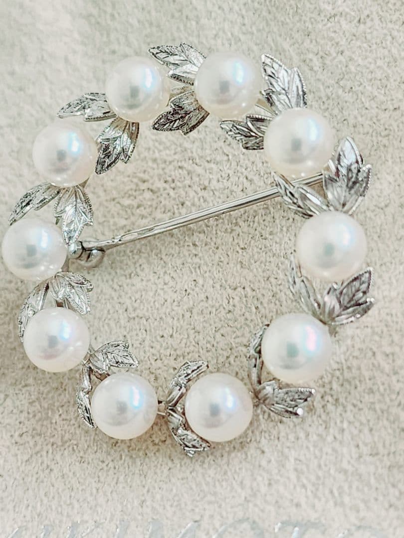 ミキモト ブローチ　ミキモト サークル ブローチ　ミキモト パール ブローチ