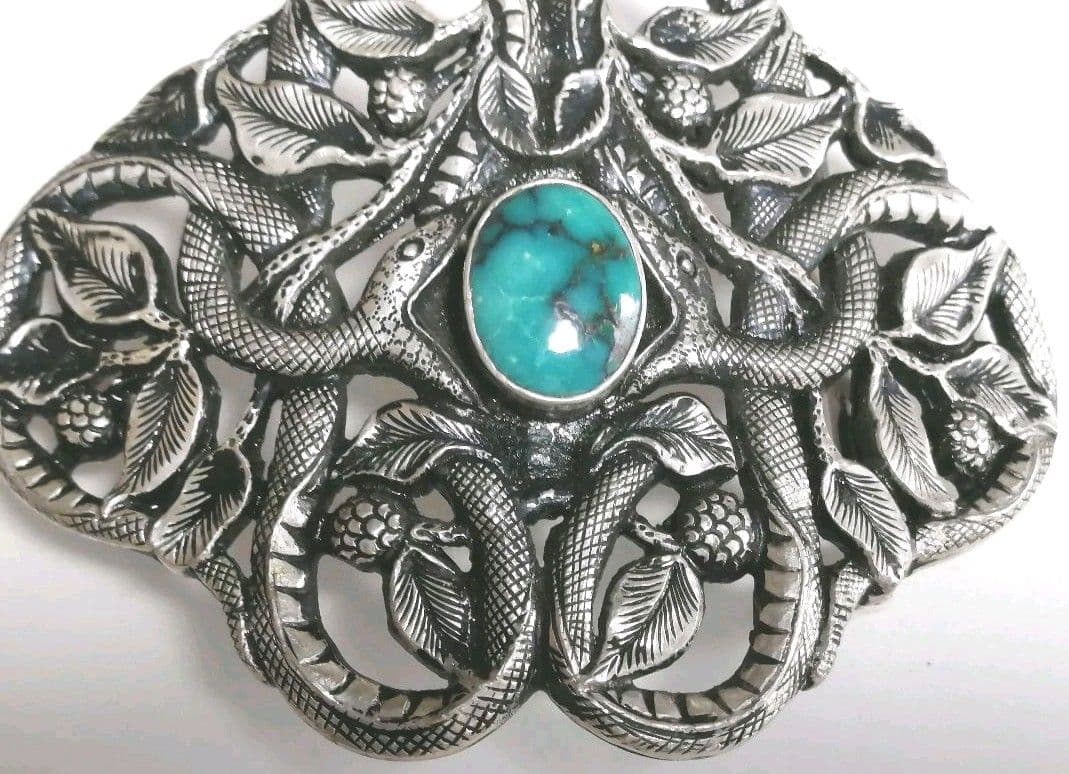 シルバー バックル ターコイズ ハンドメイド