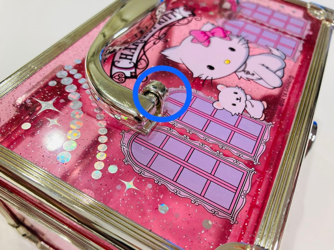【美品】チャーミーキティ ✨️レア✨️ バニティケース 2005 レア ピンク ラメ