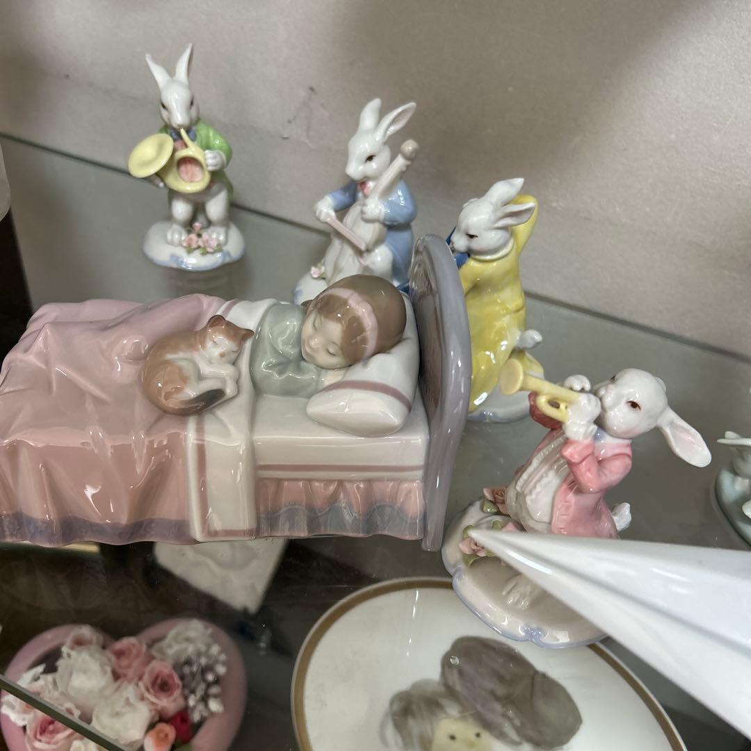 リヤドロ　一緒におねんね　少女　猫　陶器　正規品　希少