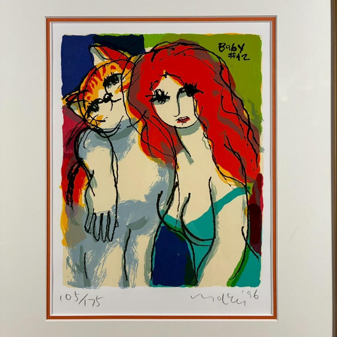 美品 マイケル・ルー「Baby#12」シルクスクリーン 直筆サイン・保証書有 猫