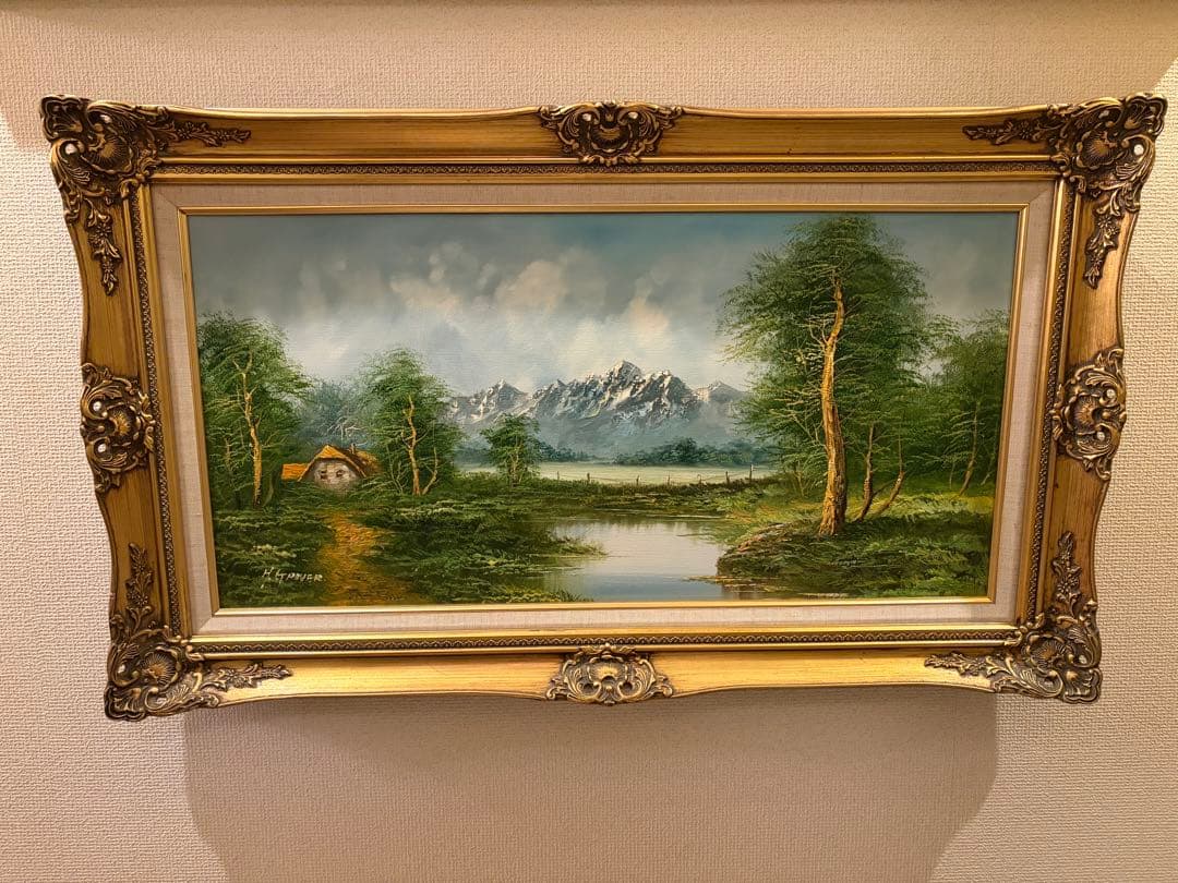 油彩 リアリズム 写実絵画 アンティーク サイン有り