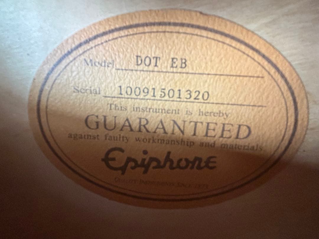 【美品】Epiphone DOT EB 2010年製 ES-335セミアコ