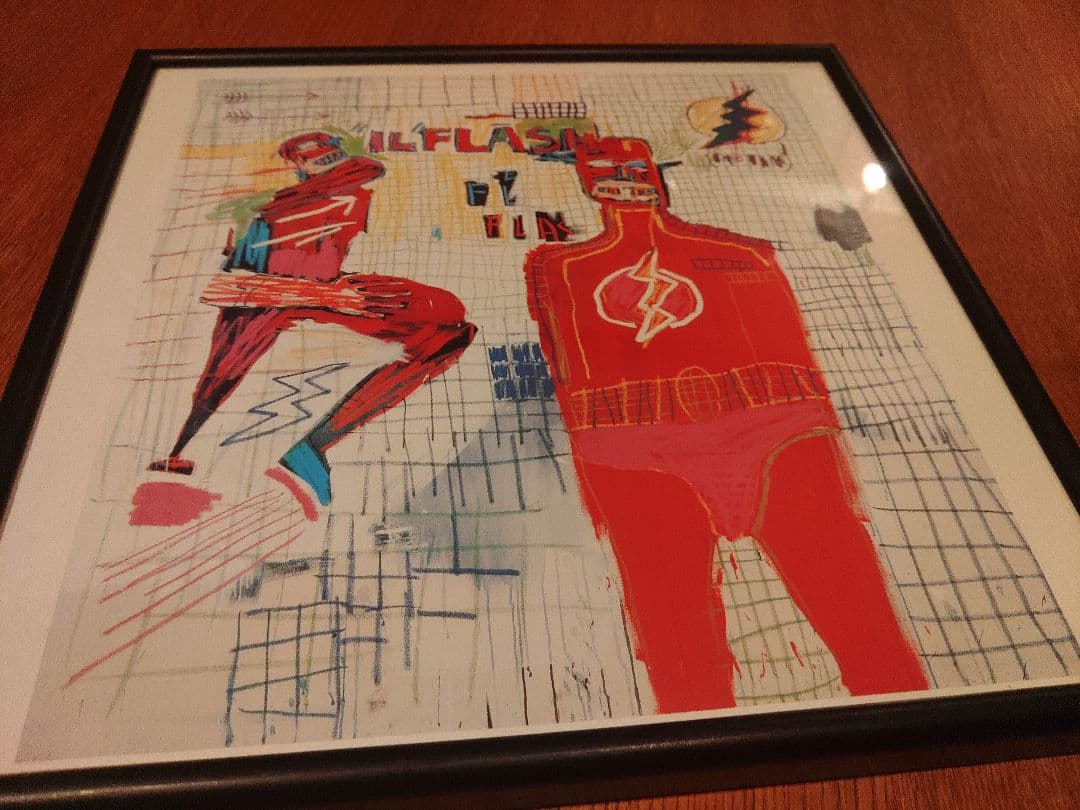 希少　バスキア　フラッシュ　アートパネル　ストリート　ポップアート　レア