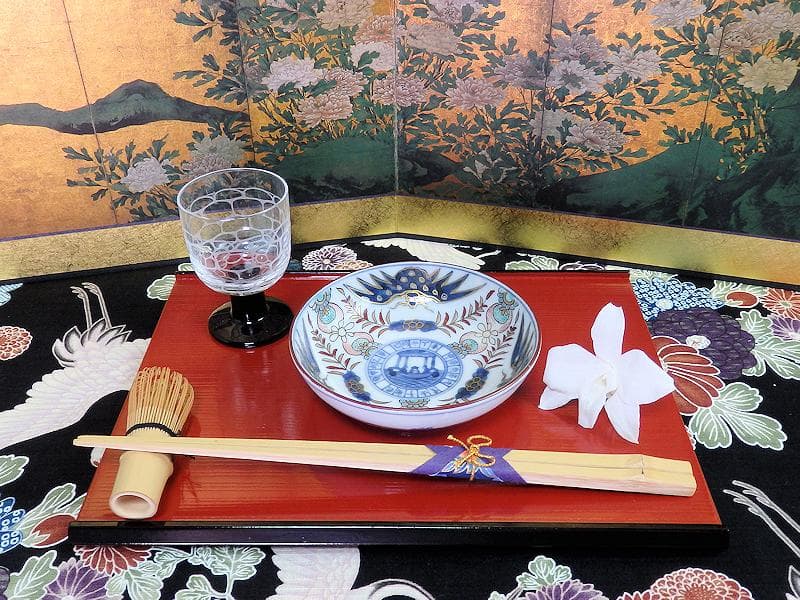 古伊万里　染錦　龍に赤壁の賦図　５枚　250AS-CXr