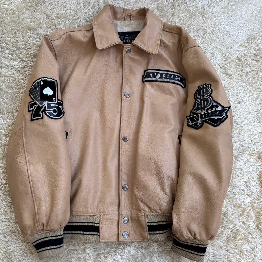 レア　AVIREX ハイローラー アビレックス レザージャケット サイズM