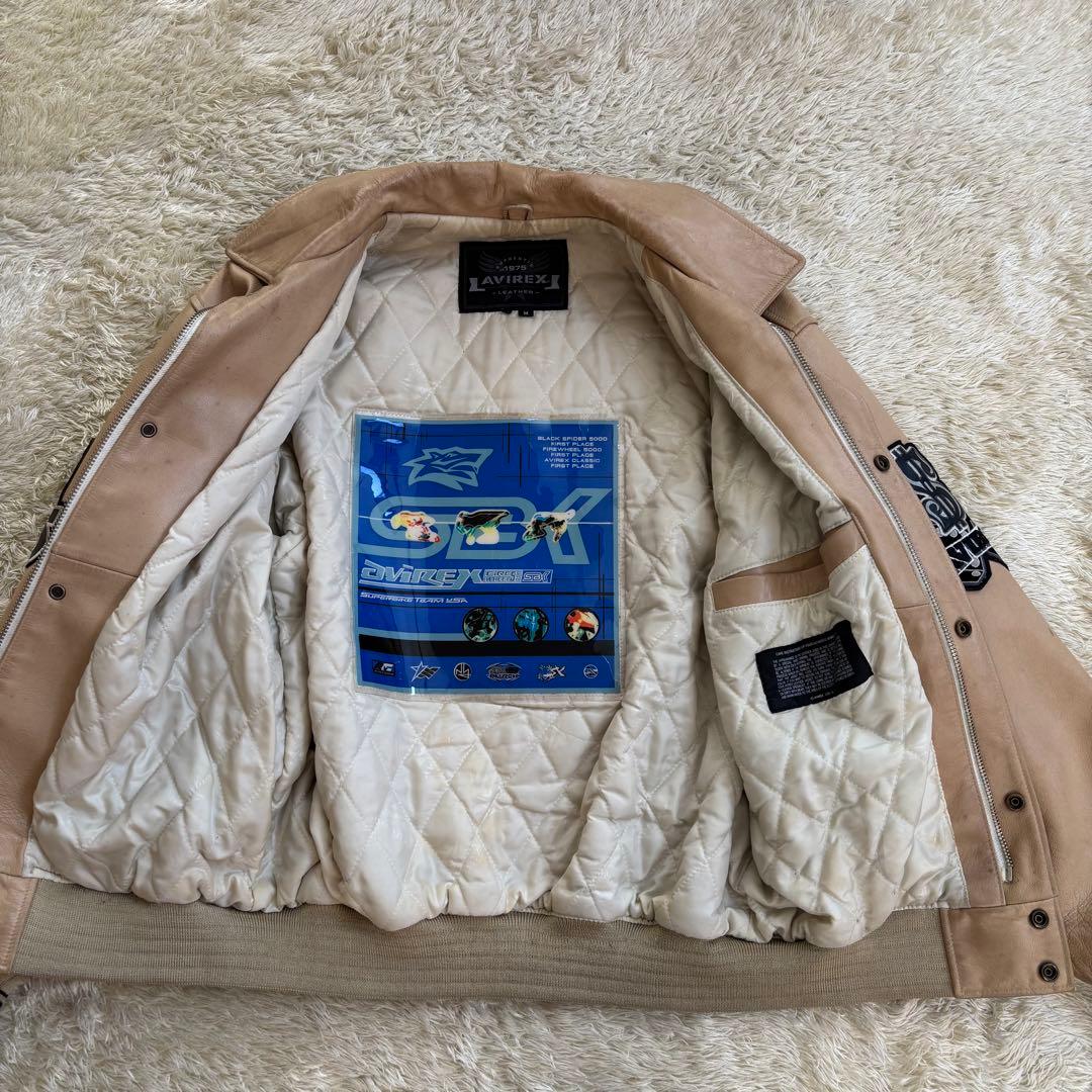 レア　AVIREX ハイローラー アビレックス レザージャケット サイズM