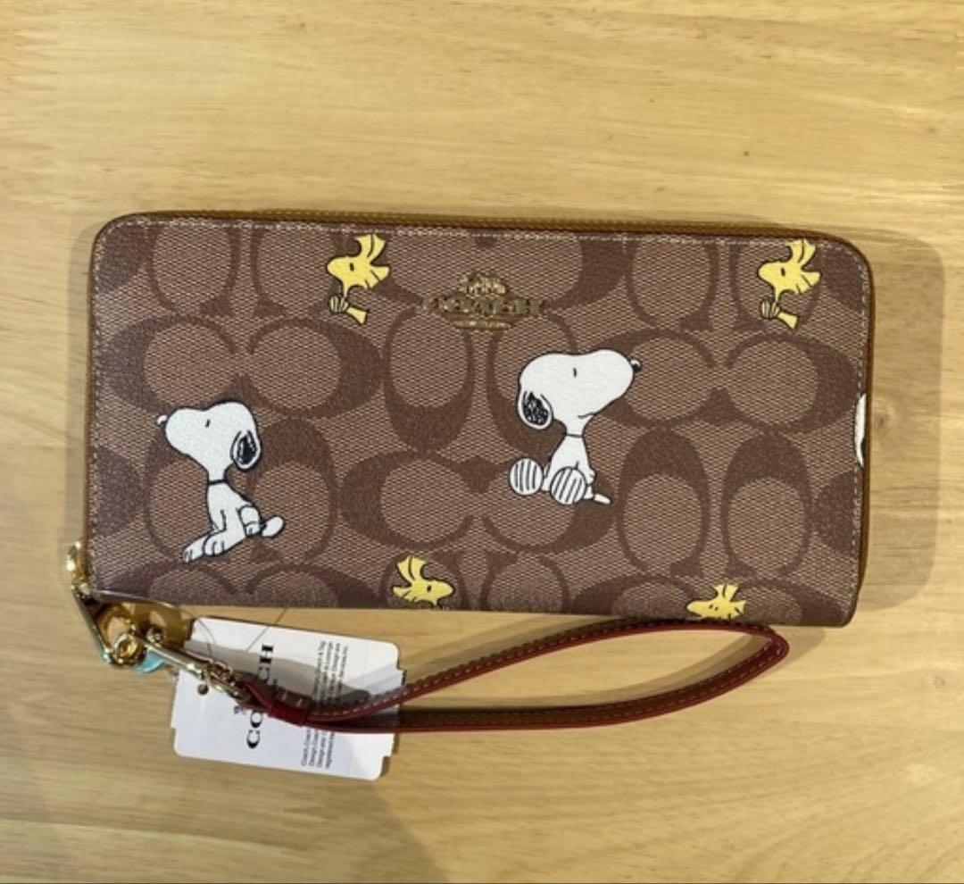 COACH コーチ スヌーピーコラボ　二つ折り財布 折財布 レア