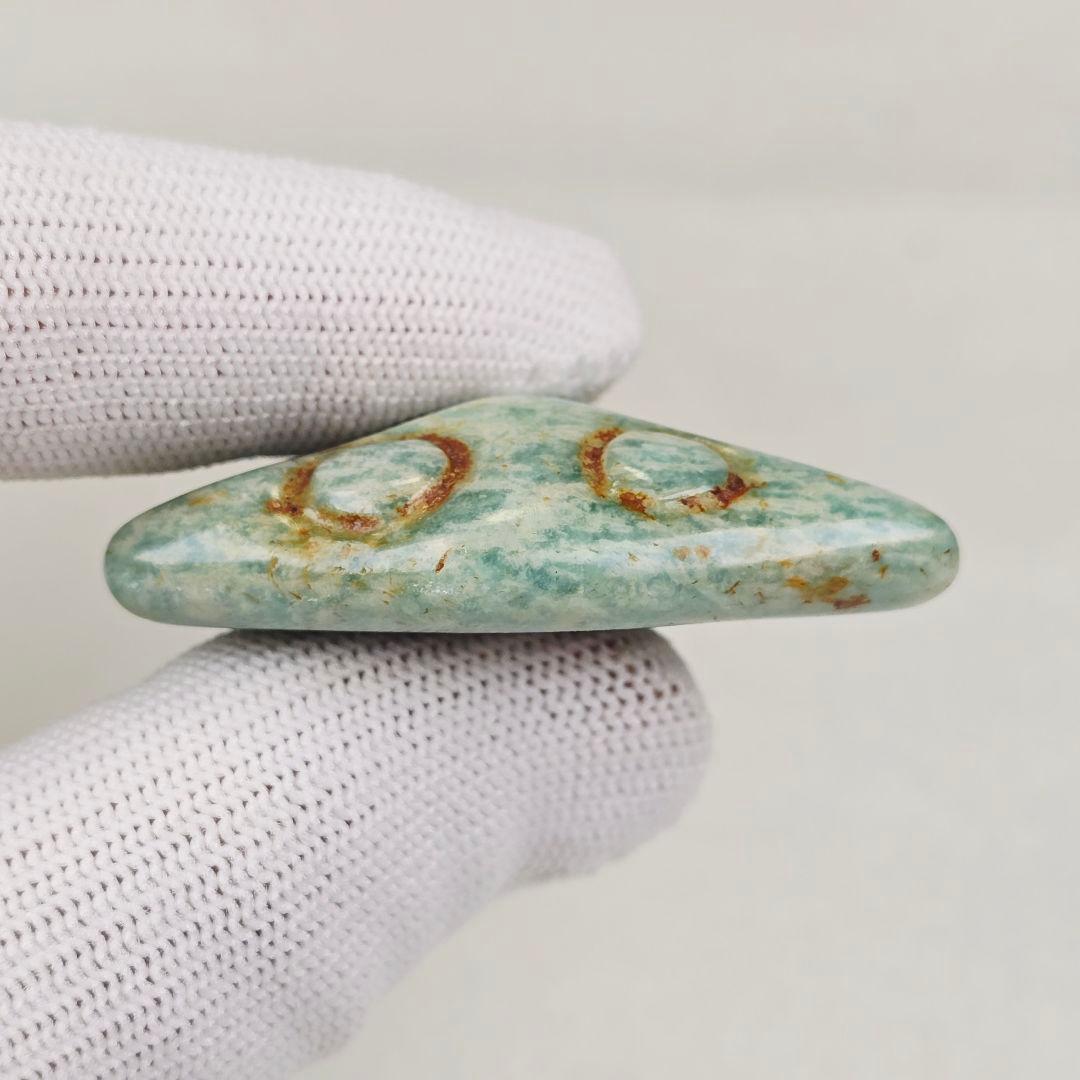 超希少古石器 本物天河石（アマゾン石）手彫 紅山文化玉鴞 玉鷹 根付 通霊玉礼器