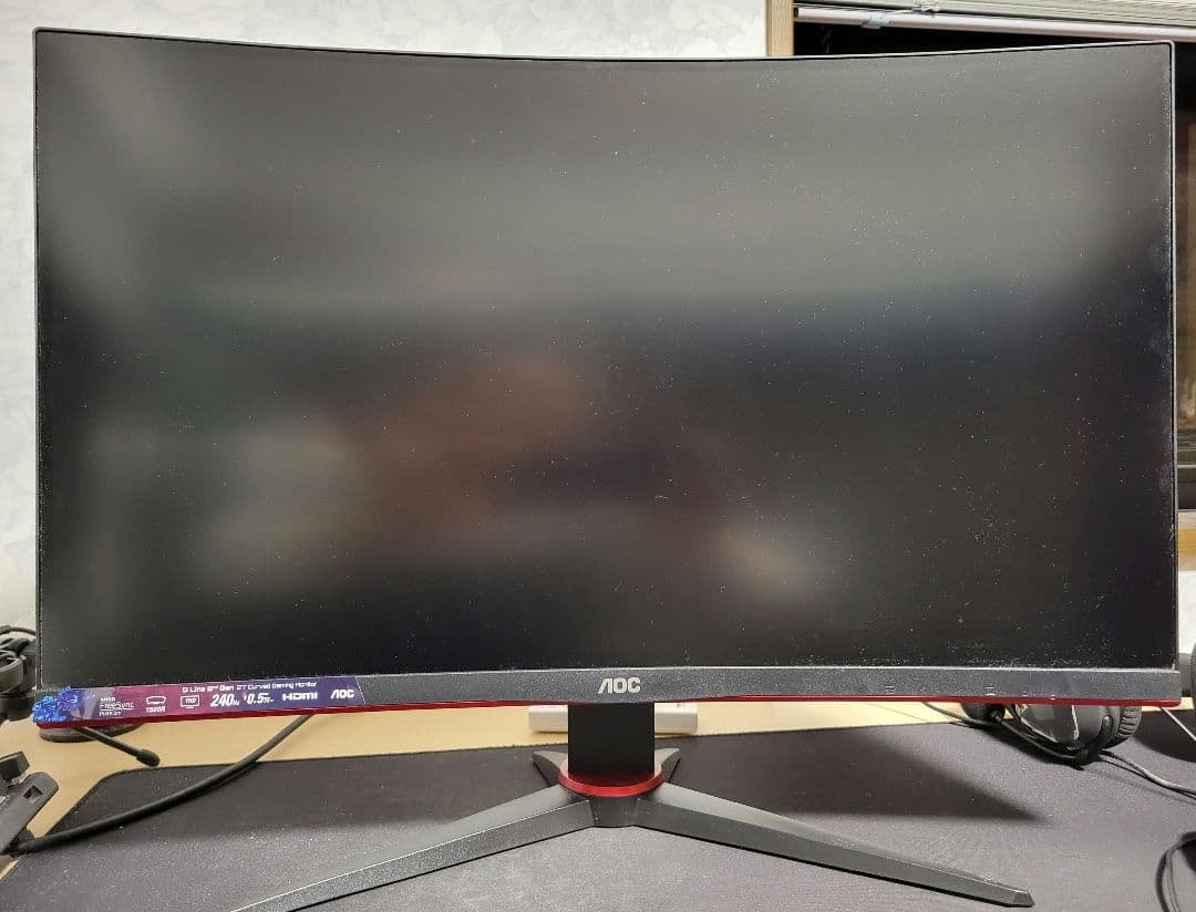 AOC 27インチ240Hz 曲面ゲーミングモニター 本体　C27G2ZE27