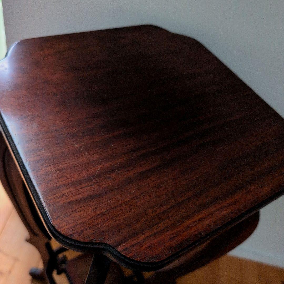 指物工芸　総シタン材(紫檀)　漆塗り 花台 アンティーク