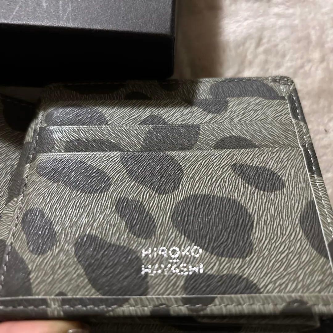 USED HIROKOHAYASHI コラボラツィオーネ二つ折り財布　亀甲柄　緑